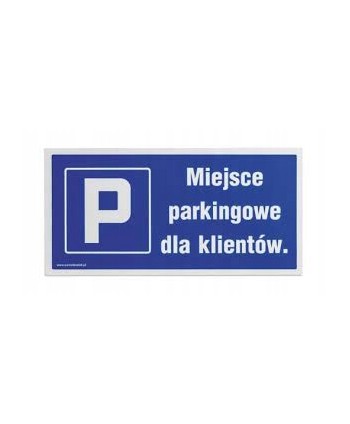 TABLICA TABLICZKA PVC MIEJSCE PARKINGOWE 150x300MM