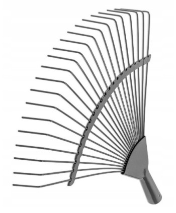 Grabie do liści Trawy Metalowe DRUCIANE 22 zęby BEZ TRZONA